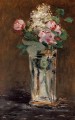 Fleurs dans un vase en cristal fleur impressionnisme Édouard Manet